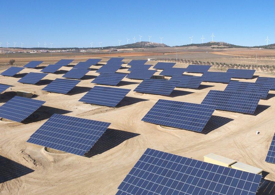 SunCarrier solar park on a huge field in Greece.