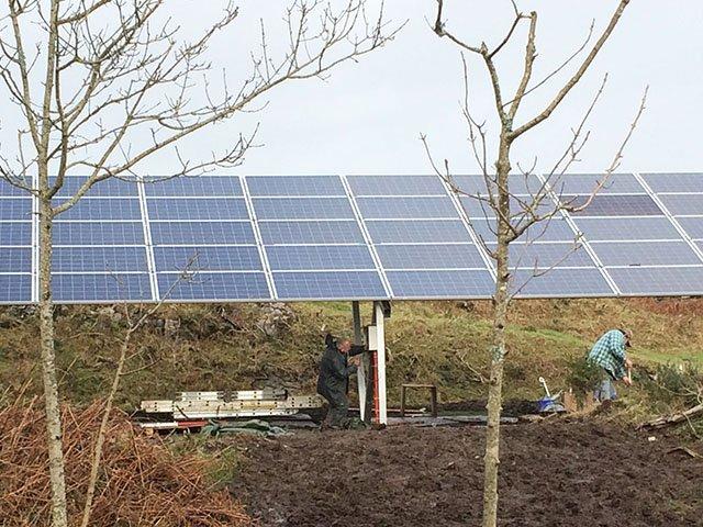 Solar carport installation in Ireland.