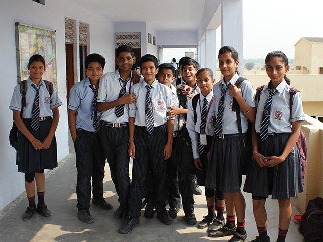 Students of the SHIV Public school in India.