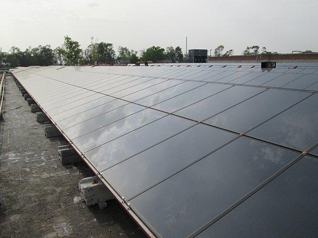 Solar power installation at Seasons Foods Pakistan.