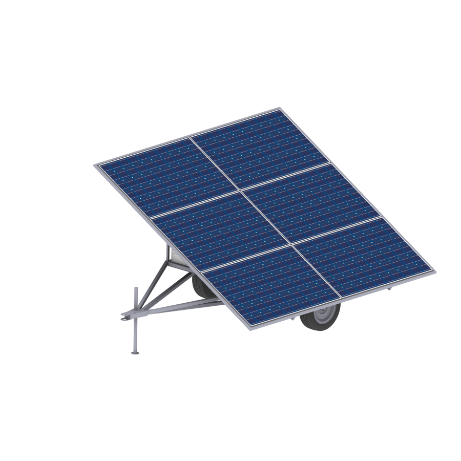 The frontside of the mobile sun2flow solar water pumping version.