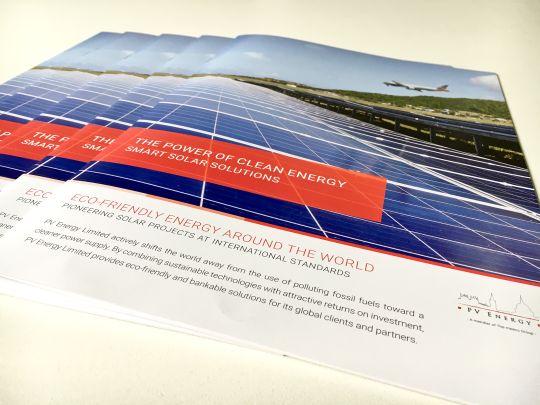 Corporate brochures of PV Energy Limited.