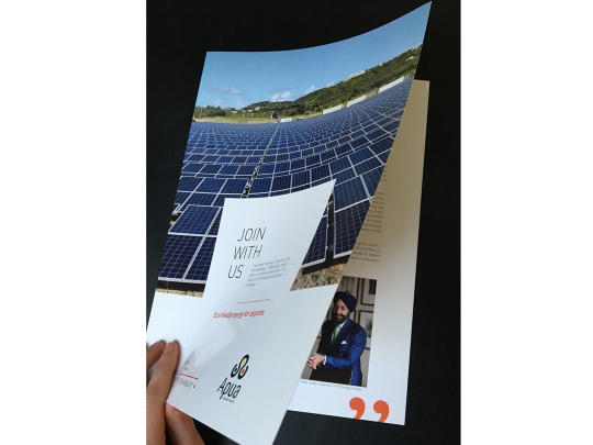 The invitation card for the grand opening ceremony of the solar power plant at the Airport Antigua.